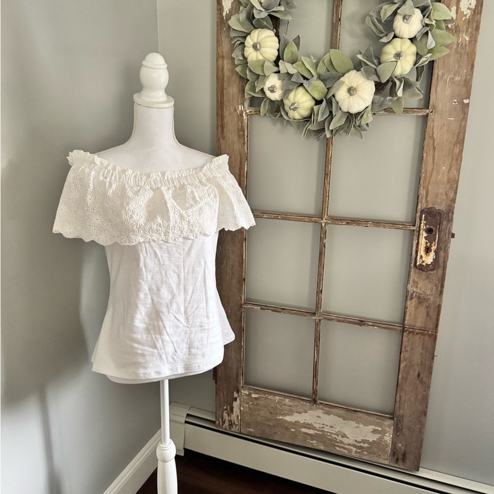 Elegant Off-Shoulder White Blouse